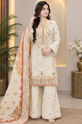 Embroidered 3PC Khaddar Suit with Handmade