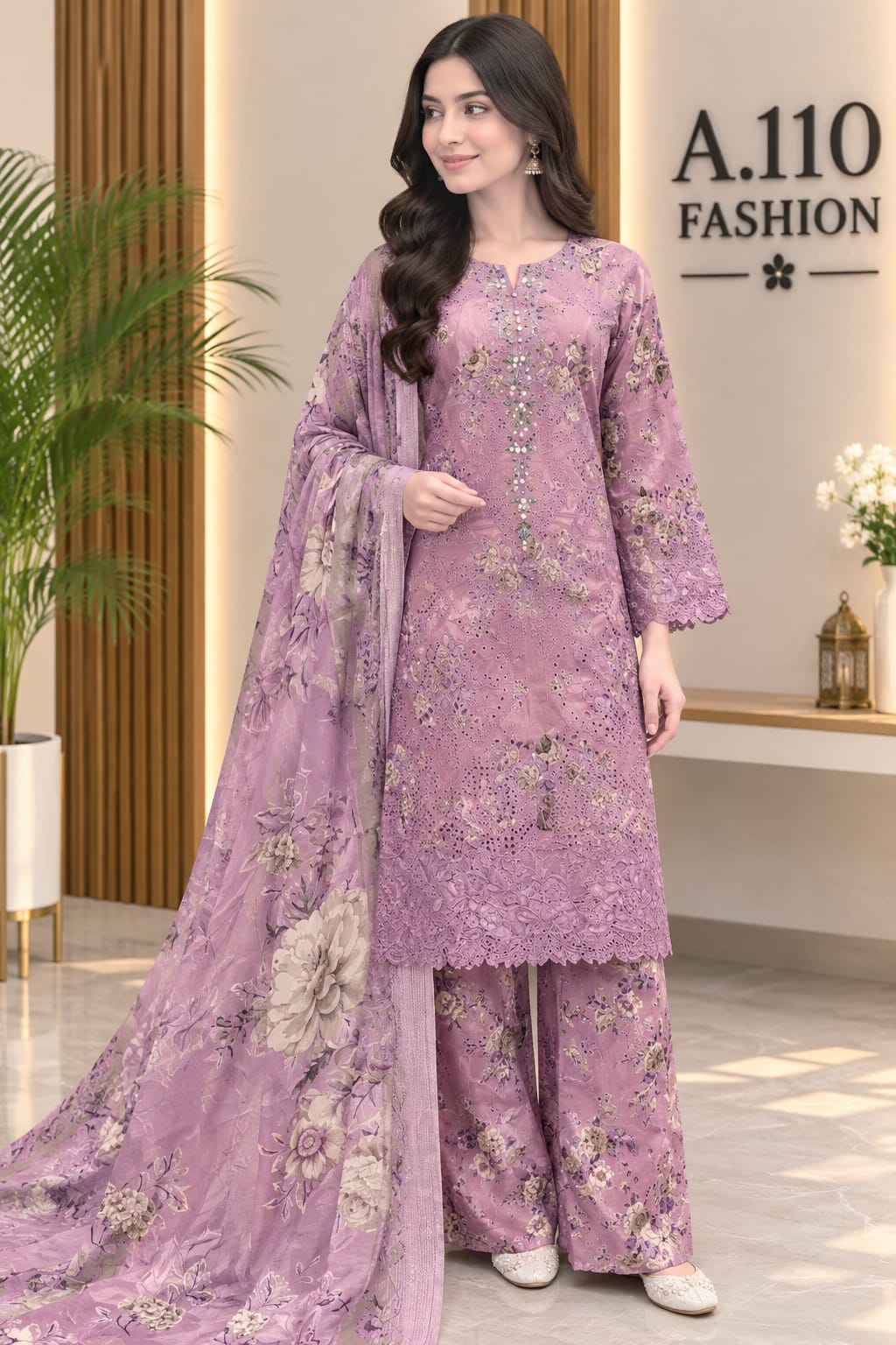 Kotrai printed stictched 3pc with handmade